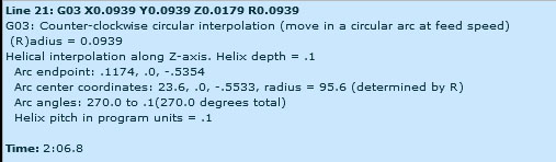 tip til spiralformet interpolation