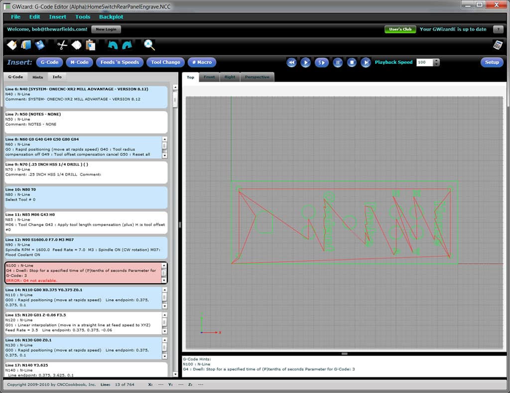 G-Wizard Editor: Check, Optimize, and Learn G-Code Easily - CNCCookbook: Be  A Better CNC'er