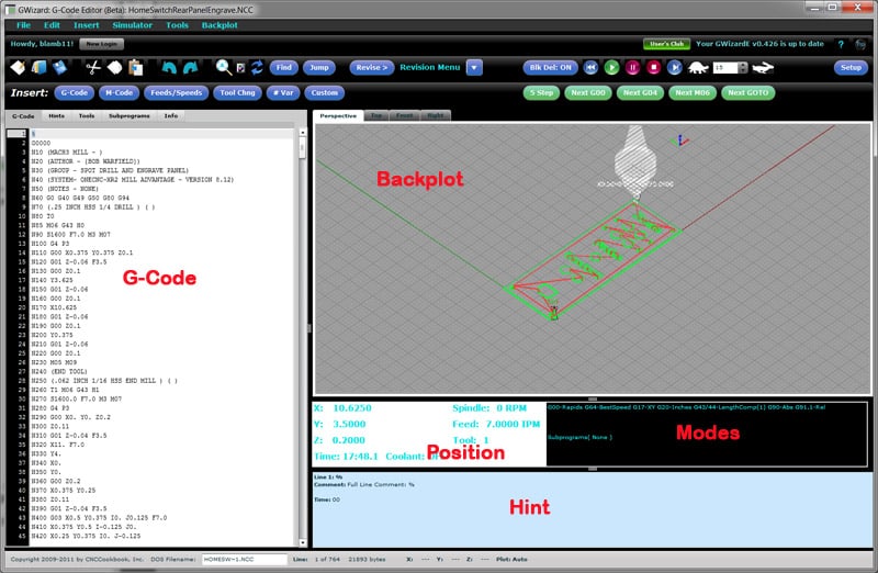 Simulator Screen Areas